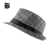 Trendy Unisex Side Fedora Trilby Gangster Cap For Women men Summer Beach