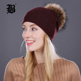 Autumn winter beanies knitted wool hat
