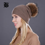 Autumn winter beanies knitted wool hat