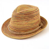 Fashion Unisex Solid Braid hats Trilby Gangster Cap Summer Beach