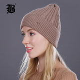 Brand 2017 Women Knitted Wool Cotton Autumn Winter Hats