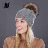 Winter fur Beanies cap pompom hat for ter hat