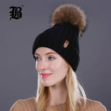 Wholesale Mink And Fox Fur Ball Cap Pom Poms