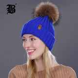 Wholesale Mink And Fox Fur Ball Cap Pom Poms
